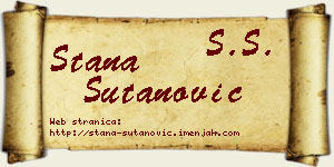 Stana Šutanović vizit kartica
